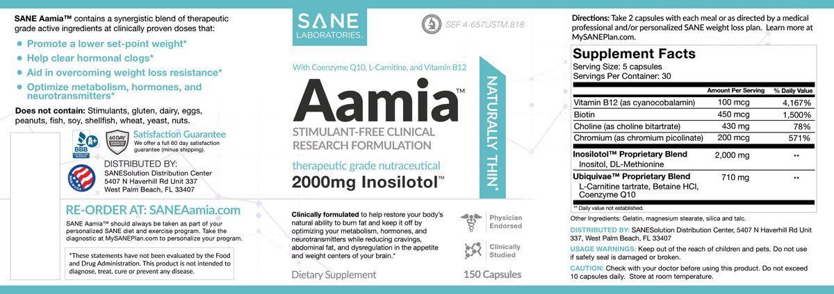 1 Bottle SANE Aamia - $47